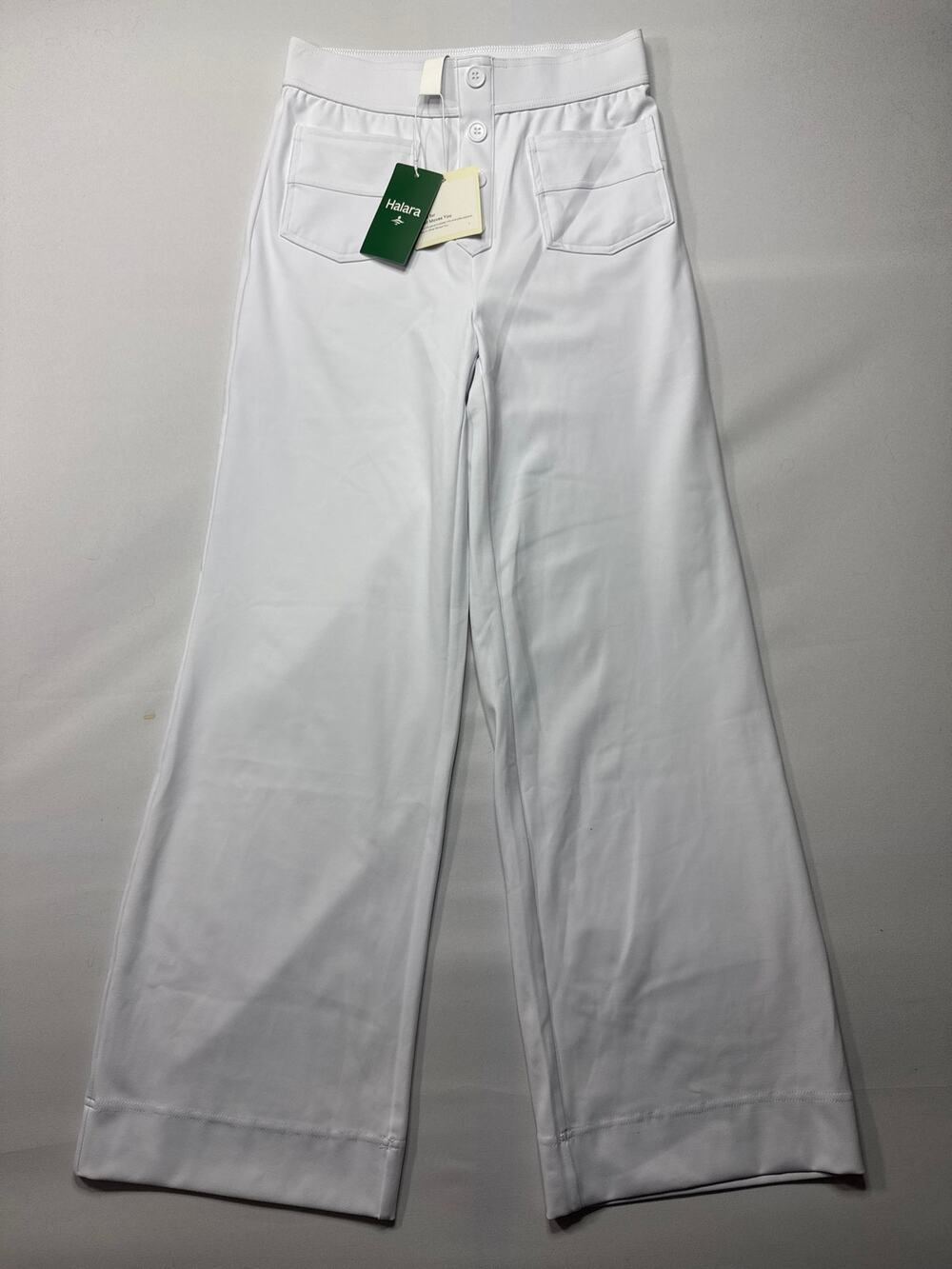 NWT Halara Women's DayStretch High Waisted Straight White Pants S-Pet (26x27.5)